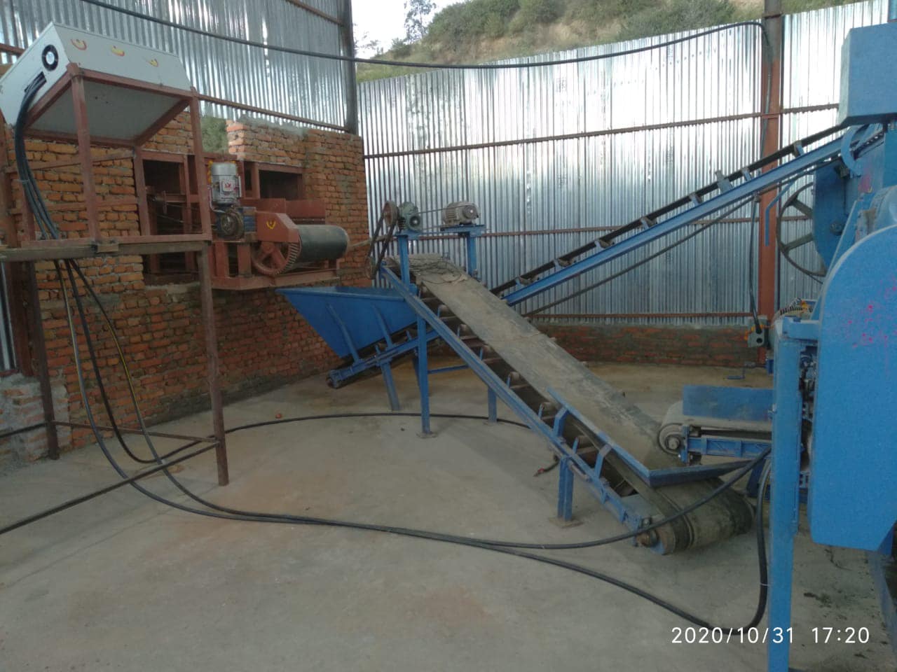 brick making machine in site