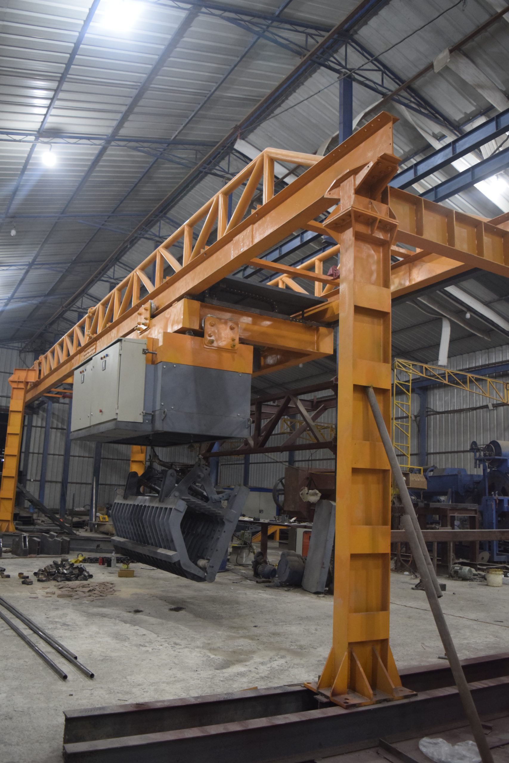trash rack cleaning machine inside factory